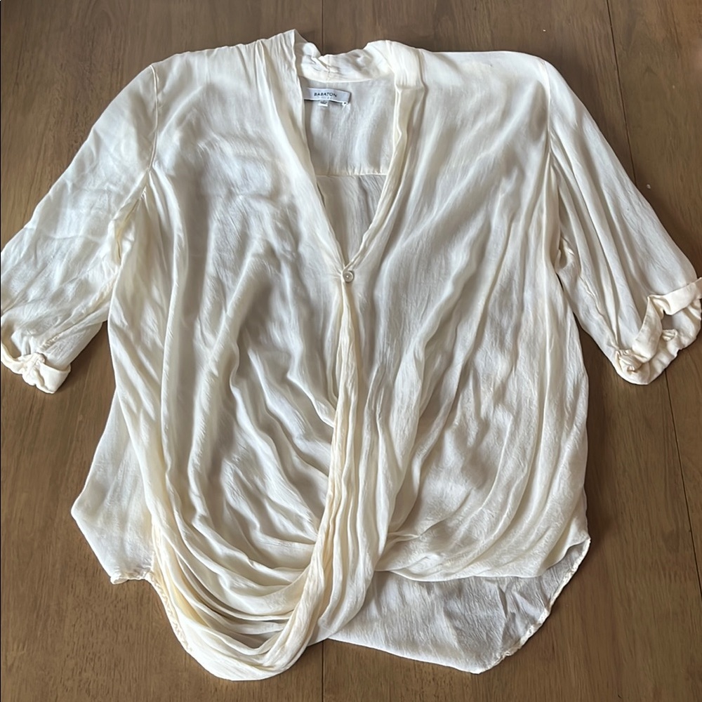 Aritzia / Babaton blouse, cream, size small